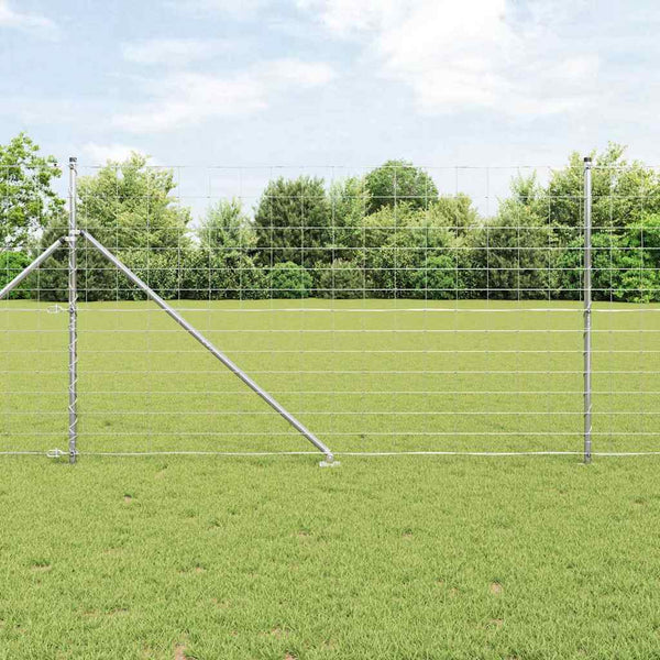 Langoitettu este piikeillä 25 x 1,4 m Galvanoitu teräs Hopea