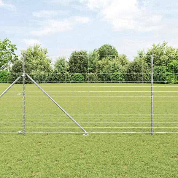 Langoitettu este piikeillä 25 x 1,5 m Galvanoitu teräs Hopea