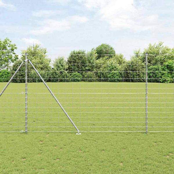 Langoitettu este piikeillä 25 x 1,6 m Galvanoitu teräs Hopea