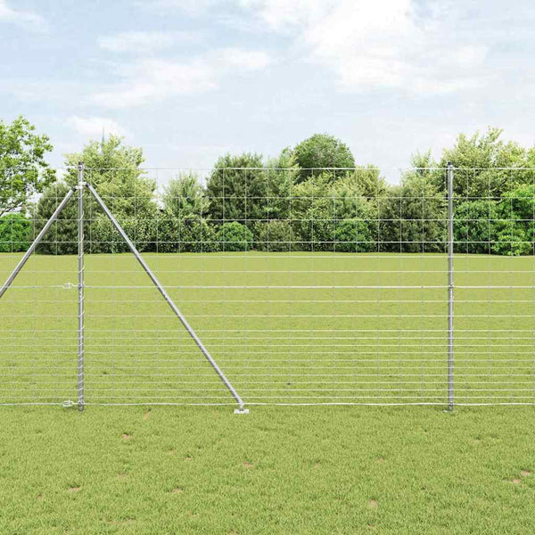 Langoitettu este piikeillä 25 x 1,6 m Galvanoitu teräs Hopea