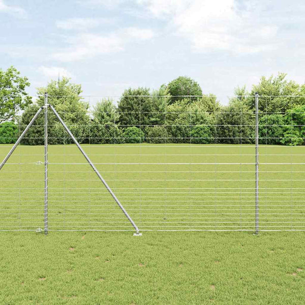 Langoitettu este piikeillä 25 x 1,6 m Galvanoitu teräs Hopea