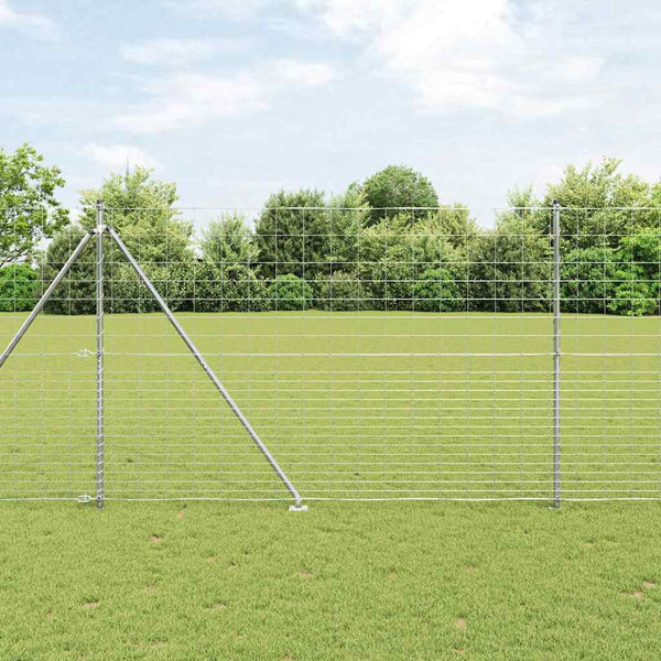 Langoitettu este piikeillä 25 x 1,6 m Galvanoitu teräs Hopea
