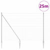 Langoitettu este piikeillä 25 x 1,6 m Galvanoitu teräs Hopea