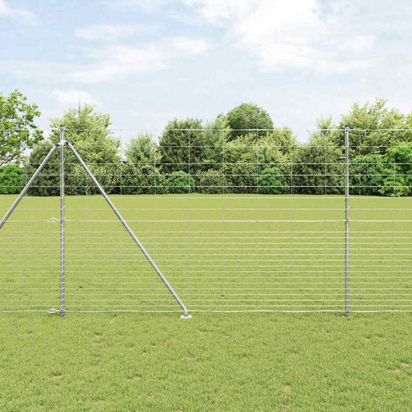 Langoitettu este piikeillä 25 x 1,6 m Galvanoitu teräs Hopea
