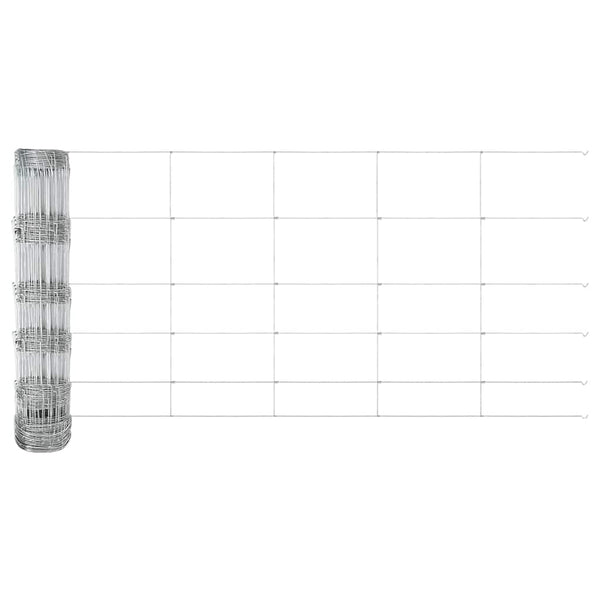Langoitettu este piikeillä 50 x 0,8 m Galvanoitu teräs Hopea