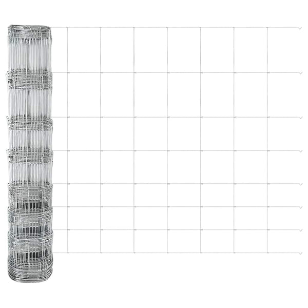 Langoitettu este piikeillä 50 x 1 m Galvanoitu teräs Hopea