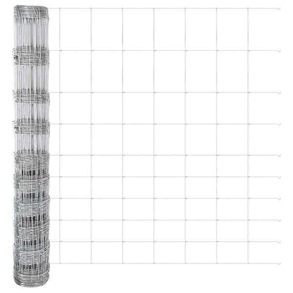 Langoitettu este piikeillä 50 x 1,2 m Galvanoitu teräs Hopea