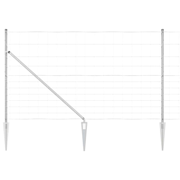 Langoitettu este piikeillä 50 x 1,4 m Galvanoitu teräs Hopea