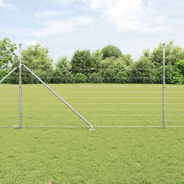 Langoitettu este piikeillä 50 x 1,4 m Galvanoitu teräs Hopea
