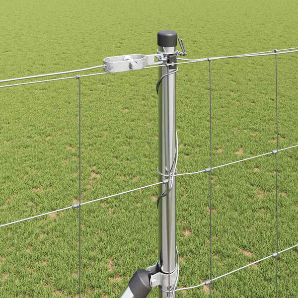 Langoitettu este piikeillä 50 x 1,5 m Galvanoitu teräs Hopea