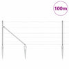 Langoitettu este piikeillä 100 x 0,8 m Galvanoitu teräs Hopea