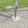 Hitsattu metalliverkkoaita betonijalustalla 25 x 1,5 m Hopea