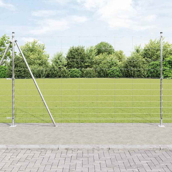 Hitsattu metalliverkkoaita betonijalustalla 25 x 1,5 m Hopea