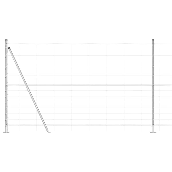 Hitsattu metalliverkkoaita betonijalustalla 25 x 1,5 m Hopea