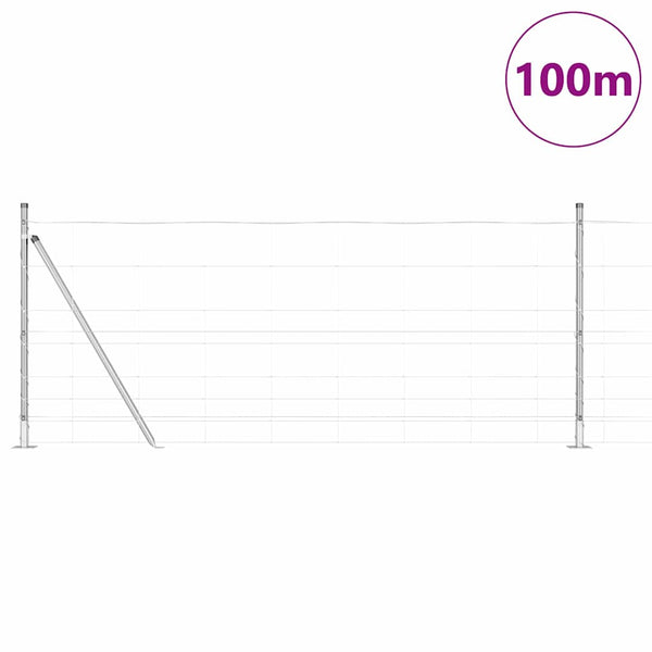 Hitsattu metalliverkkoaita betoni-juurella 100 x 1 m Hopea