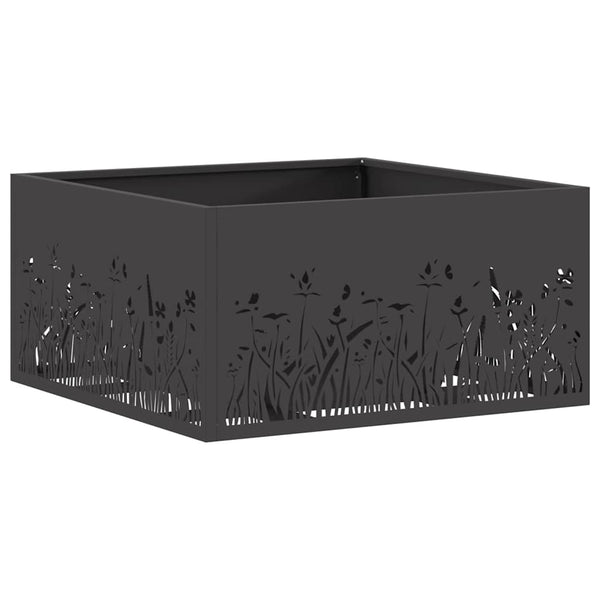 Tulilautanen Musta 60 x 60 x 30 cm Kulunut Teräs