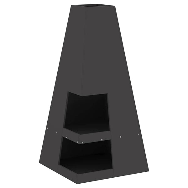 Tulipata Musta 50 x 50 x 100 cm Säänkestävä teräs