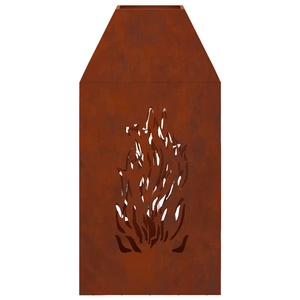 Tulipata Ruosteinen 50 x 50 x 100 cm Säänkestävä teräs
