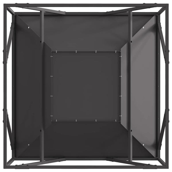Tulilautanen Musta 80 x 80 x 40 cm Kulunut Teräs