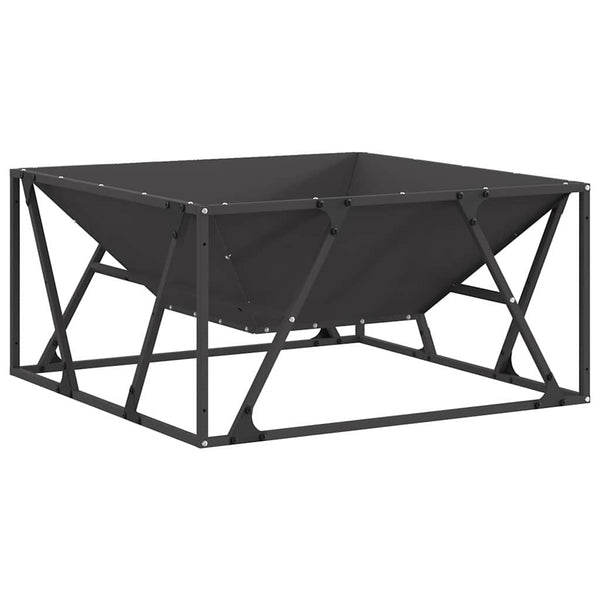 Tulilautanen Musta 80 x 80 x 40 cm Kulunut Teräs