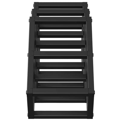 Musta viinipukki Timeea 63x16.5x25cm (jauhemaalattu teräs)