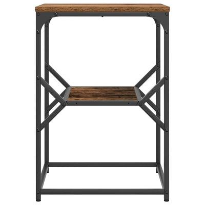 Vanha puu sivupöytä Autorizat 41x40x60cm (käytännöllinen puu ja teräs)