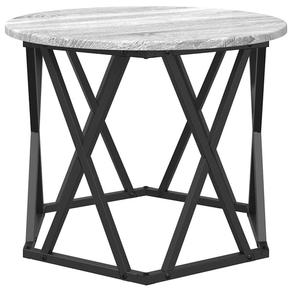 Pesätty sivupöytä 3 kpl Harmaa Sonoma 53 x 53 x 40 cm