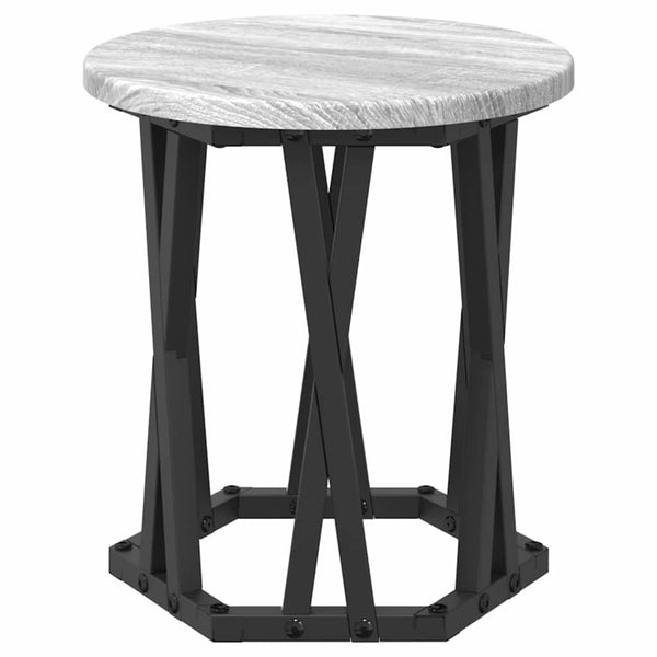 Pesätty sivupöytä 3 kpl Harmaa Sonoma 53 x 53 x 40 cm