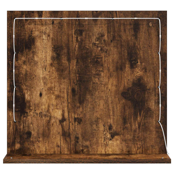 Meikkipöydän peili Savupähkinä 60 x 55 x 18 cm Suorakaide