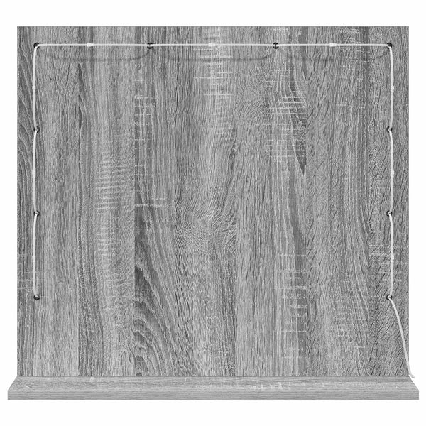 Meikkipöydän peili Harmaa Sonoma 60 x 55 x 18 cm Suorakaide