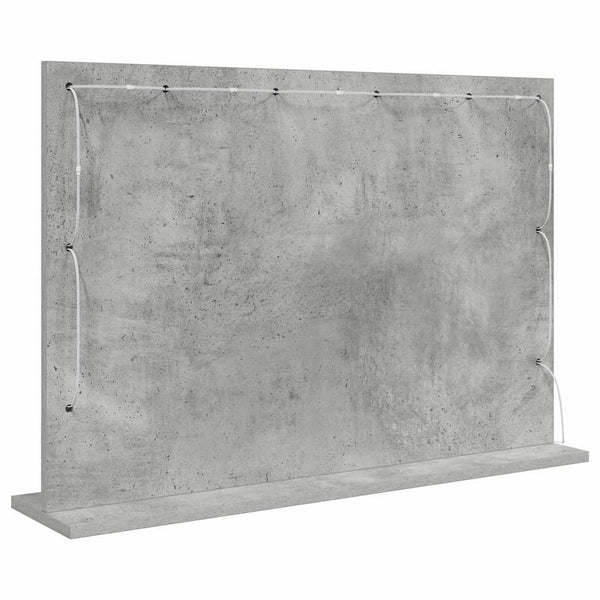 Meikkipöydän peili Betoni Harmaa 80 x 55 x 18 cm Suorakaide