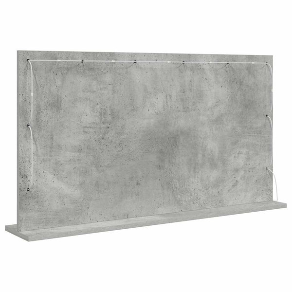 Meikkipöydän peili Betoni Harmaa 100 x 55 x 18 cm Suorakaide