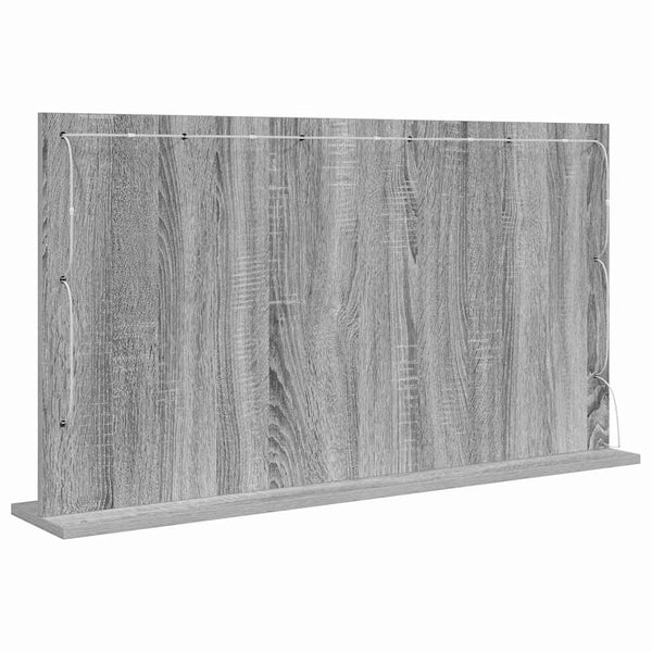 Meikkipöydän peili Harmaa Sonoma 100 x 55 x 18 cm Suorakaide