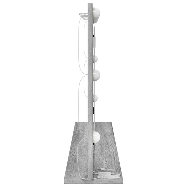 Meikkipöydän peili Harmaa Sonoma 100 x 55 x 18 cm Suorakaide