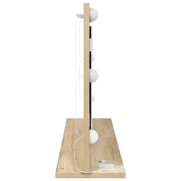 Meikkipöydän peili Sonoman tammi 80 x 45 x 18 cm Suorakaide