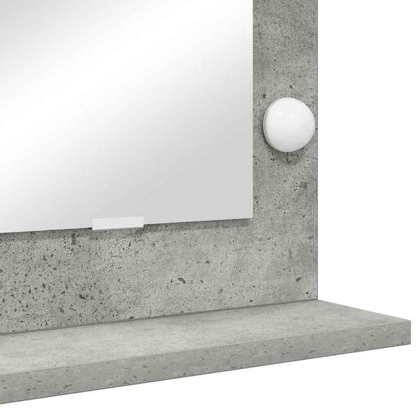 Meikkipöydän peili Betoni Harmaa 80 x 45 x 18 cm Suorakaide