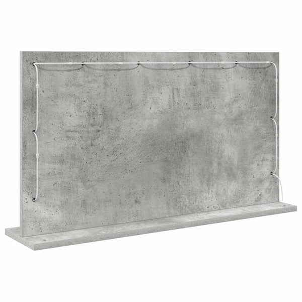 Meikkipöydän peili Betoni Harmaa 80 x 45 x 18 cm Suorakaide
