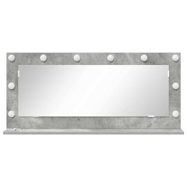 Meikkipöydän peili Betoni Harmaa 100 x 45 x 18 cm Suorakaide