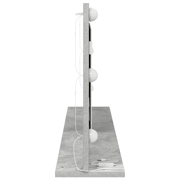 Meikkipöydän peili Betoni Harmaa 100 x 45 x 18 cm Suorakaide