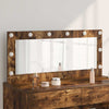 Meikkipöydän peili Savupähkinä 100 x 45 x 18 cm Suorakaide