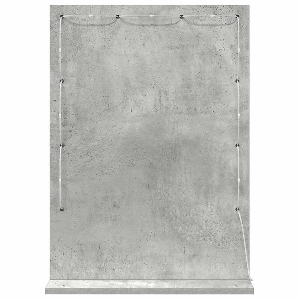 Meikkipöydän peili Betoni Harmaa 70 x 50 x 18 cm Suorakaide