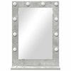 Meikkipöydän peili Betoni Harmaa 70 x 50 x 18 cm Suorakaide