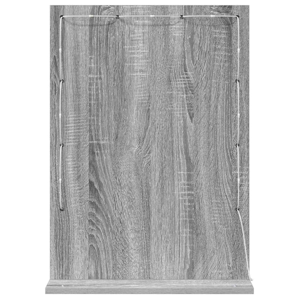 Meikkipöydän peili Harmaa Sonoma 70 x 50 x 18 cm Suorakaide