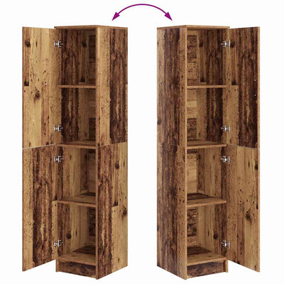 Korkeakaappi Remi 35x39x168cm (vanha puu, puinen)