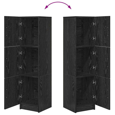 Musta tammi korkea kaappi Sca 31.5x32x124cm (puinen)