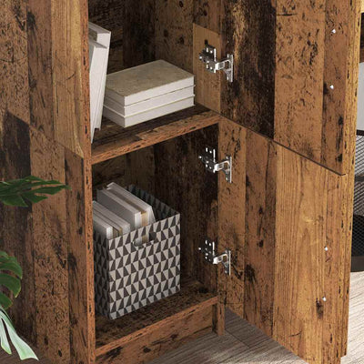 Korkea kaappi Junhong 31.5x32x124cm (vanha puu, puinen)