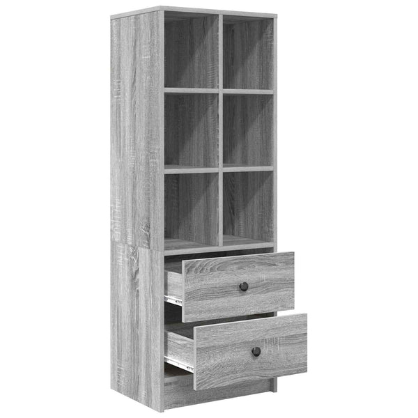 Korkea kaappi laatikon kanssa Harmaa Sonoma 45,5 x 34 x 127 cm