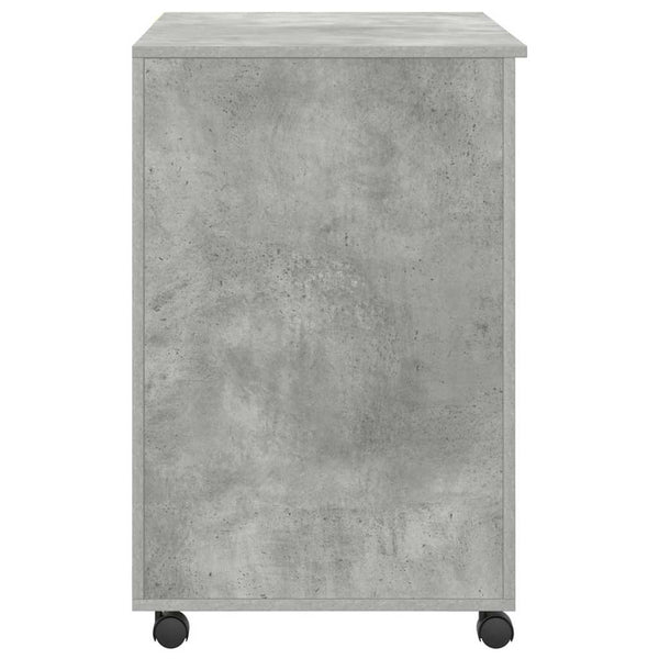 Pyörällinen työpöytä Betoni Harmaa Tekninen puu 91 x 50 x 77 cm