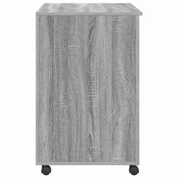Pyörällinen työpöytä Harmaa Sonoma Tekninen puu 91 x 50 x 77 cm