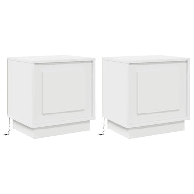 Valkoinen yöpöytäkaappi Zayne 44x34.5x45cm (2 pcs puinen)